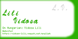 lili vidosa business card